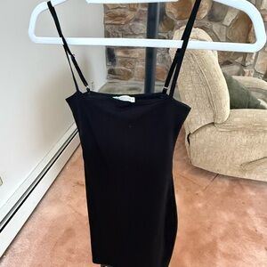 Zara Sleek Black Strappy Dress
